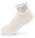 styleBREAKER Damen Socken mit Strass Herz Applikation | knöchellang mit Elastikbund | weicher Baumwoll-Mix | One Size 36-41 EU