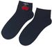 styleBREAKER Damen Socken mit Strass Kirschen Applikation | knöchellang mit Elastikbund | weicher Baumwoll-Mix | One Size 36-41 EU