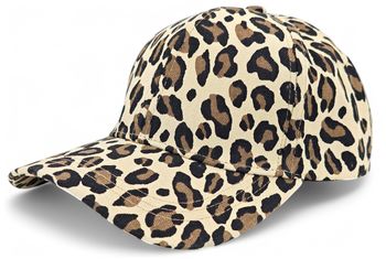 styleBREAKER Damen Baseball Cap mit Leoparden Muster verstellbar | 6-Panel Basecap aus Baumwolle mit gebogenem Schirm | atmungsaktive Animal Print Kappe für Freizeit Sport Sommer