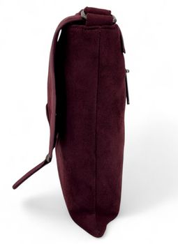styleBREAKER Damen Umhängetasche samtige Schultertasche | Crossbody Bag mit Umschlag, Magnetknopf, Reißverschluss & verstellbarem Gurt 28,5 x 25 cm