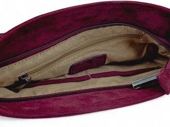 styleBREAKER Damen Umhängetasche samtige Schultertasche | Crossbody Bag mit Umschlag, Magnetknopf, Reißverschluss & verstellbarem Gurt 28,5 x 25 cm
