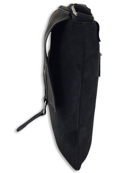 styleBREAKER Damen Umhängetasche samtige Schultertasche | Crossbody Bag mit Umschlag, Magnetknopf, Reißverschluss & verstellbarem Gurt 28,5 x 25 cm