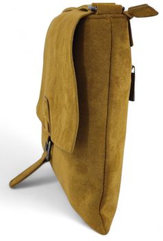 styleBREAKER Damen Umhängetasche samtige Schultertasche | Crossbody Bag mit Umschlag, Magnetknopf, Reißverschluss & verstellbarem Gurt 28,5 x 25 cm