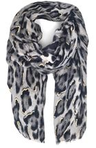 Schal Leoparden Muster Gold Metallic