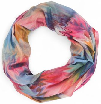 styleBREAKER Schlauchschal Damen mit Aquarell Wellenmuster Watercolor Zigzag | Loop Tuch weich aus Viskose | leichter Rundschal Halstuch softes Material 90x40 cm