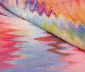 styleBREAKER Schlauchschal Damen mit Aquarell Wellenmuster Watercolor Zigzag | Loop Tuch weich aus Viskose | leichter Rundschal Halstuch softes Material 90x40 cm