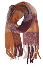 Karo Webschal mit langen Fransen