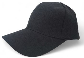 styleBREAKER Damen Baseball Cap mit floralem Ton in Ton Muster | 6-Panel Basecap mit Klettverschluss verstellbar | sportliche Blumenoptik Kappe Streetstyle