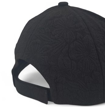 styleBREAKER Damen Baseball Cap mit floralem Ton in Ton Muster | 6-Panel Basecap mit Klettverschluss verstellbar | sportliche Blumenoptik Kappe Streetstyle