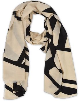 styleBREAKER Damen Schal mit Graphic Lines Muster | Weicher XXL Winterschal | Großes Tuch mit geometrischem Linien Design, Stola, Herbst Winter Accessoire