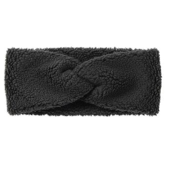 styleBREAKER Damen Stirnband Teddyfleece Optik mit Twist Knoten | Weiches Winter Haarband elastisch | Warmes Kopfband Ohrenwärmer 56-59 cm
