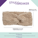 styleBREAKER Damen Stirnband Teddyfleece Optik mit Twist Knoten | Weiches Winter Haarband elastisch | Warmes Kopfband Ohrenwärmer 56-59 cm