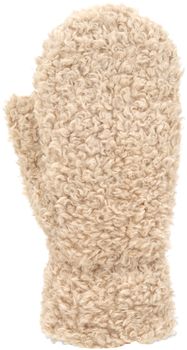 styleBREAKER Damen Teddy Fäustlinge mit Fleece Futter | Kuschelige Winter Fausthandschuhe Einfarbig mit Gummibund | Warme Kunstfell Fake Fur Handschuhe