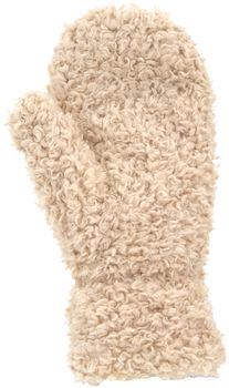 styleBREAKER Damen Teddy Fäustlinge mit Fleece Futter | Kuschelige Winter Fausthandschuhe Einfarbig mit Gummibund | Warme Kunstfell Fake Fur Handschuhe