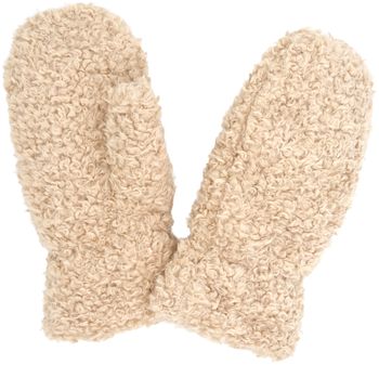 styleBREAKER Damen Teddy Fäustlinge mit Fleece Futter | Kuschelige Winter Fausthandschuhe Einfarbig mit Gummibund | Warme Kunstfell Fake Fur Handschuhe