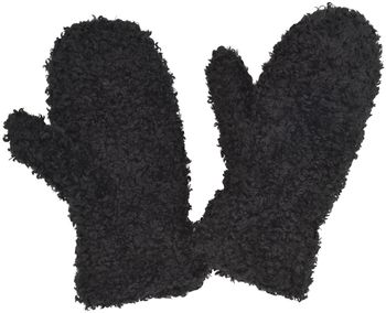 styleBREAKER Damen Teddy Fäustlinge mit Fleece Futter | Kuschelige Winter Fausthandschuhe Einfarbig mit Gummibund | Warme Kunstfell Fake Fur Handschuhe