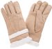 styleBREAKER Damen Winter Handschuhe mit Teddyfleece Futter | Weiche warme Fingerhandschuhe | Modische Wildleder Optik mit dekorativer Naht