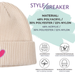 styleBREAKER Damen Strick Beanie mit Herz Stickerei & Fleece Futter | Warme Wintermütze Einheitsgröße 56-59 cm | Weiche gefütterte Beanie Mütze