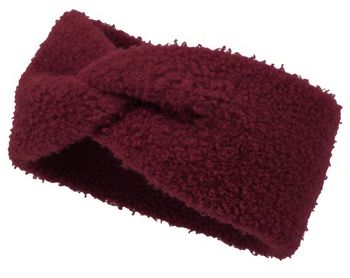 styleBREAKER Damen Stirnband Teddyfell Optik mit Twist Knoten Detail | Weiches elastisches Winter Haarband | Warmes Kopfband Ohrenwärmer 56-59 cm