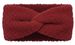 styleBREAKER Damen Stirnband Teddyfell Optik mit Twist Knoten Detail | Weiches elastisches Winter Haarband | Warmes Kopfband Ohrenwärmer 56-59 cm