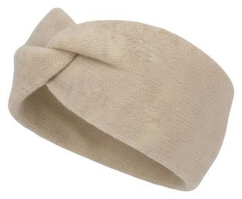 styleBREAKER Damen Feinstrick Stirnband mit Twist Knoten Detail | weiches elastisches Haarband | warmes Einfarbiges Kopfband für Herbst und Winter