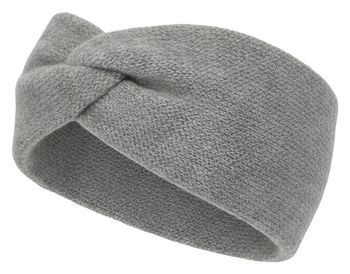 styleBREAKER Damen Feinstrick Stirnband mit Twist Knoten Detail | weiches elastisches Haarband | warmes Einfarbiges Kopfband für Herbst und Winter
