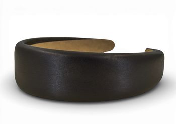 styleBREAKER Damen Haarreif in Kunstleder Optik | breiter Haarreifen gepolstert (Padded Headband) | flexibler Kopfschmuck Clean Chic & Minimal Style