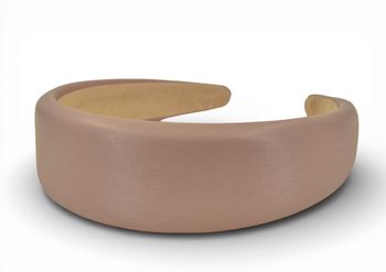 styleBREAKER Damen Haarreif in Kunstleder Optik | breiter Haarreifen gepolstert (Padded Headband) | flexibler Kopfschmuck Clean Chic & Minimal Style