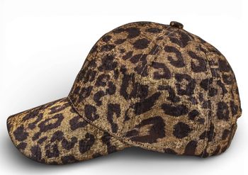 styleBREAKER Damen Baseball Cap mit Metallic Leo Muster | 6-Panel Kappe verstellbar | gebogener Schirm | Glanz Optik für Party & Festival