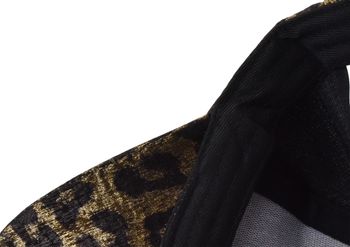 styleBREAKER Damen Baseball Cap mit Metallic Leo Muster | 6-Panel Kappe verstellbar | gebogener Schirm | Glanz Optik für Party & Festival