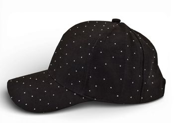 styleBREAKER Baseball Cap mit Strass Steinen | 6-Panel Kappe Glitzer | Verstellbare Basecap für Sommer Party & Freizeit