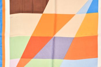 styleBREAKER Damen Nickituch mit Rauten Muster & Colour Blocking | quadratisches Halstuch 70x70 cm | weiches Satin Tuch für Frühling & Sommer