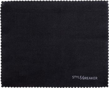 styleBREAKER Brillenetui Hardcase für Sonnenbrille & Lesebrille | Edle Samt Optik Vegan | Stoßfestes Etui mit Magnetverschluss & Mikrofaser-Putztuch | Display Reinigung