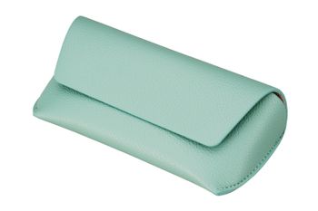 styleBREAKER Brillenetui Hardcase für Sonnenbrille & Lesebrille | Leder Optik Vegan | Stoßfestes Etui mit Nasensteg-Stütze & Mikrofaser-Putztuch 15x12cm | Display Reinigung