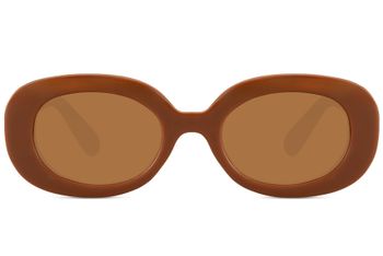 styleBREAKER Kinder Sonnenbrille Oval 90er Retro | Bold Frame Kunststoff UV400 | Coole Mädchen Brille (ca. 5-10 Jahre) | Inkl. Stoffbeutel & Mikrofasertuch