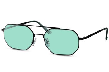 styleBREAKER Pilotenbrille Eckig Geometrisch | Oktagonale Fliegerbrille mit Doppelsteg & UV400 | Edler Kupfer Rahmen Metallic Chic Unisex | Inkl. Stoffbeutel & Mikrofasertuch