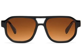 styleBREAKER Navigator Sonnenbrille Recycelt | Eckige Brille mit Bold Frame, Doppelsteg & UV400 | Nachhaltig aus Meeres-Plastik | Inkl. Stoffbeutel & Putztuch