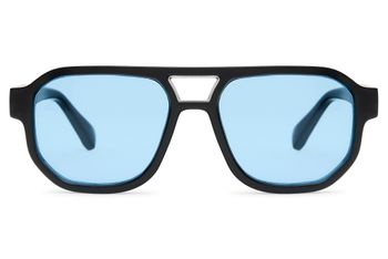 styleBREAKER Navigator Sonnenbrille Recycelt | Eckige Brille mit Bold Frame, Doppelsteg & UV400 | Nachhaltig aus Meeres-Plastik | Inkl. Stoffbeutel & Putztuch