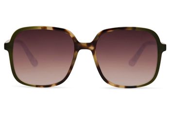 styleBREAKER Damen Sonnenbrille Oversize Quadratisch | Retro Two-Tone Rahmen mit Farbverlauf | Große Gläser mit Verlaufstönung UV400 | Glamour Look inkl. Stoffbeutel & Putztuch