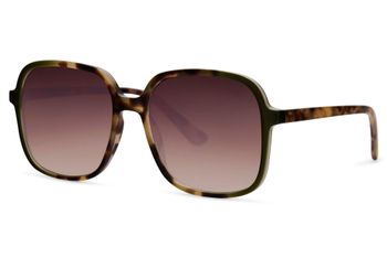 styleBREAKER Damen Sonnenbrille Oversize Quadratisch | Retro Two-Tone Rahmen mit Farbverlauf | Große Gläser mit Verlaufstönung UV400 | Glamour Look inkl. Stoffbeutel & Putztuch