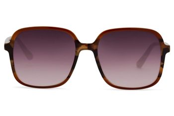 styleBREAKER Damen Sonnenbrille Oversize Quadratisch | Retro Two-Tone Rahmen mit Farbverlauf | Große Gläser mit Verlaufstönung UV400 | Glamour Look inkl. Stoffbeutel & Putztuch