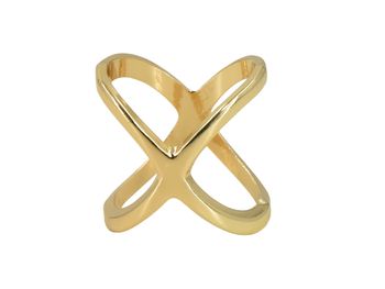 styleBREAKER Schalring Schalhalter im X Design | versilbert oder vergoldet | Schal Clip Schmuck zum Schals Binden für leichte dünne Schals und Tücher