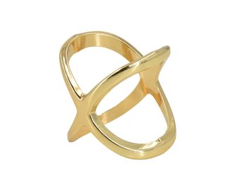 styleBREAKER Schalring Schalhalter im X Design | versilbert oder vergoldet | Schal Clip Schmuck zum Schals Binden für leichte dünne Schals und Tücher