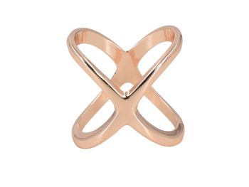 styleBREAKER Schalring Schalhalter im X Design | versilbert oder vergoldet | Schal Clip Schmuck zum Schals Binden für leichte dünne Schals und Tücher