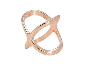 styleBREAKER Schalring Schalhalter im X Design | versilbert oder vergoldet | Schal Clip Schmuck zum Schals Binden für leichte dünne Schals und Tücher