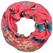 styleBREAKER Damen Loop Schlauchschal mit buntem Schmetterling und Blumen Print , Crash and Crinkle Schal, Tuch 01016013