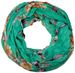 styleBREAKER Damen Loop Schlauchschal mit buntem Schmetterling und Blumen Print , Crash and Crinkle Schal, Tuch 01016013