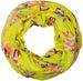 styleBREAKER Damen Loop Schlauchschal mit buntem Schmetterling und Blumen Print , Crash and Crinkle Schal, Tuch 01016013