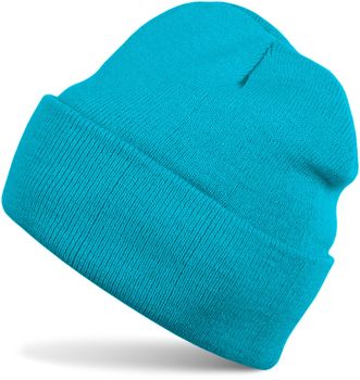 styleBREAKER Unisex Beanie Strickmütze Einfarbig, Feinstrick Mütze doppelt gestrickt, warme Winter Strickbeanie 04024029