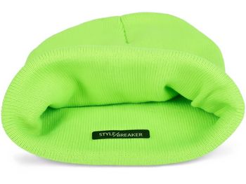 styleBREAKER Unisex Beanie Mütze einfarbig | Klassische Feinstrick Winter Strickmütze mit breitem Umschlag | Elastische Beanie in vielen Farben für Damen und Herren